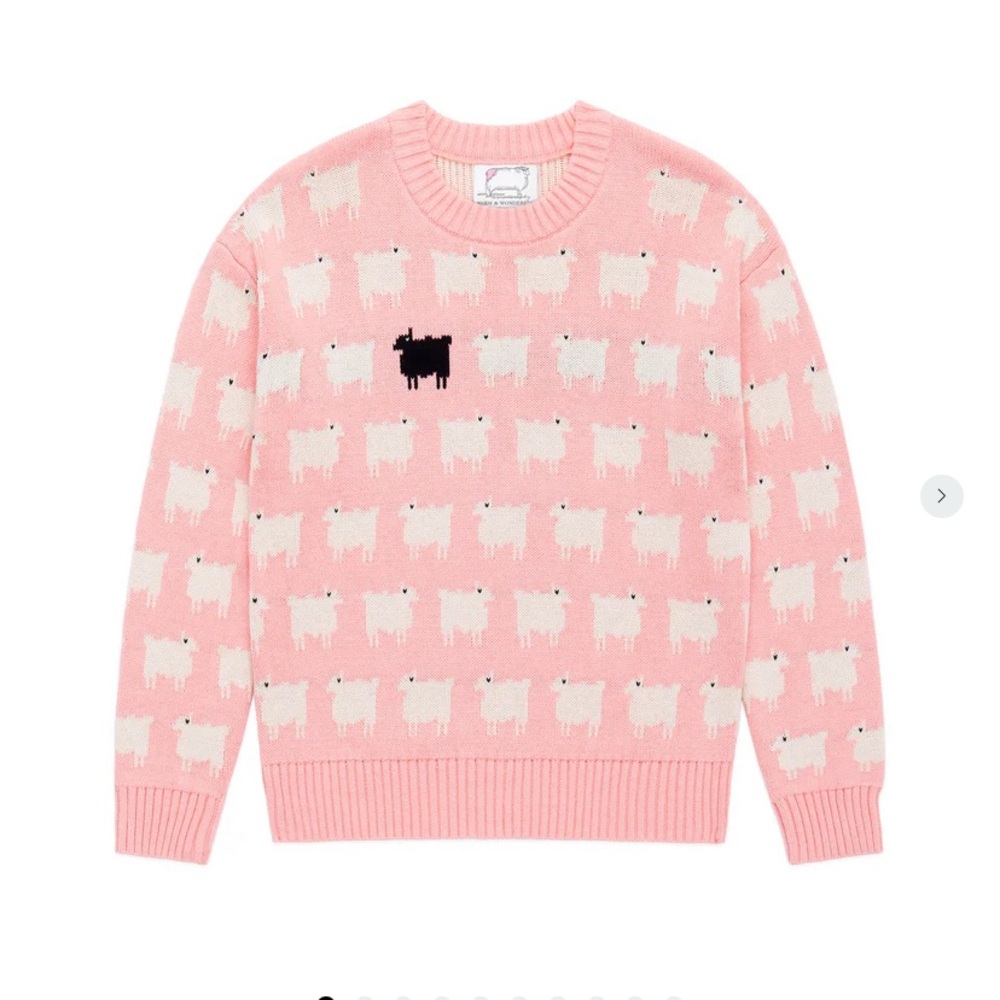 New Rowing Blazers Warm & Wonderful Women's Sheep Sweater Princess Diana Pink M